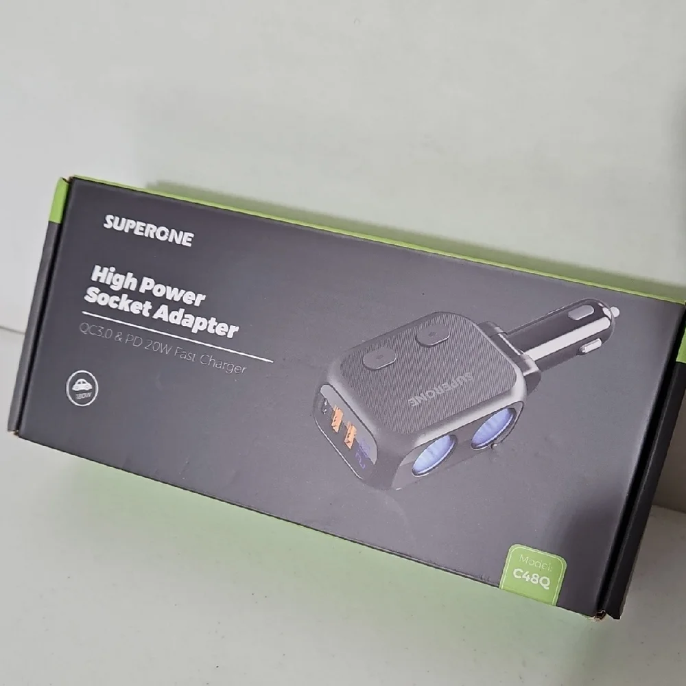 Black High Power Socket Adapter